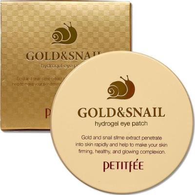 Petitfee - Gold & Snail Hydrogel Eye Patch, 60szt - hydrożelowe płatki pod oczy ze złotem