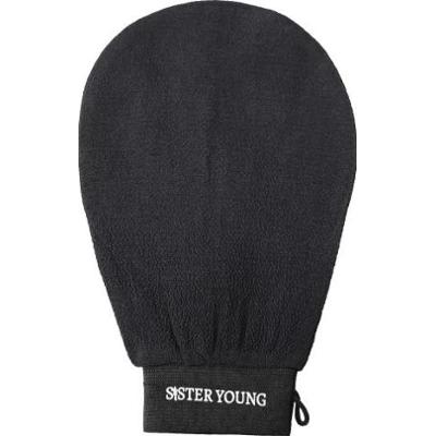 SISTER YOUNG - Nova Body Glov Black, Złuszczająca rękawica do peelingu ciała, Czarna