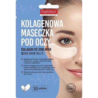 PUREDERM - Kolagenowe płatki pod oczy niwelujące sińce, 30 szt