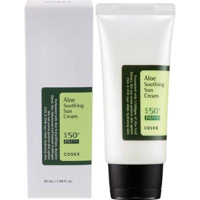COSRX - Aloe Soothing Sun Cream, SPF50+ PA+++, 50ml - lekki krem z filtrem o działaniu kojącym