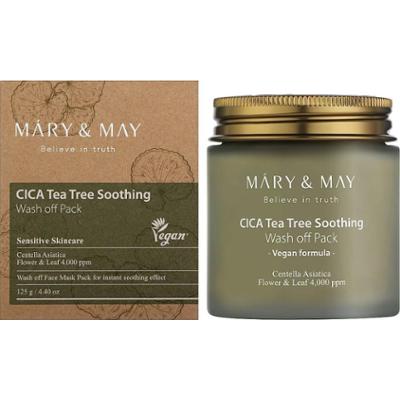 Mary&May - CICA TeaTree Soothing Wash off Pack, 125g - oczyszczająca maska z glinką