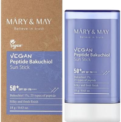 Mary&May - Vegan Peptide Bakuchiol Sun Stick SPF 50+ PA++++, 18g - SPF w formie sztyftu