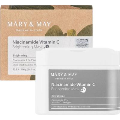 Mary&May - Niacinamide Vitamin C Brightening Mask, 30szt. - zestaw 30 rozjaśniających masek w płachcie