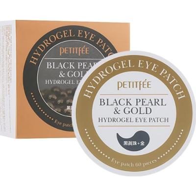 Petitfee - Black Pearl & Gold Hydrogel Eye Patch, 60 szt. - hydrożelowe płatki pod oczy z ekstraktem z czarnej perły