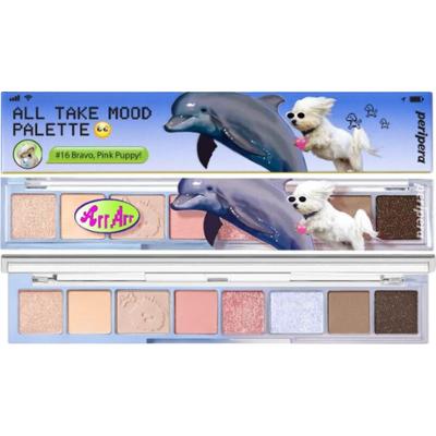 Peripera All Take Mood Palette (Maltese edition) 16 Bravo Pink Puppy, 6.8g - paleta cieni do powiek w odcieniach nude i różu