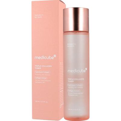 Medicube - TRIPLE COLLAGEN TONER 4.0, 140ml - tonik do twarzy o działaniu nawilżającym i ujędrniającym