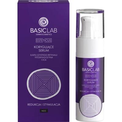 BASICLAB - Korygujące serum 0,05% czystego retinalu, fitosfingozyna, CICA, Redukcja i Stymulacja, 30ml
