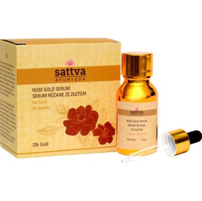 SATTVA - Rose Gold Oil Face Serum, Serum Różane ze Złotem, 15ml