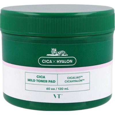 VT COSMETICS - Cica Mild Toner Pad, 60szt./130 ml - łagodzące płatki tonizujące