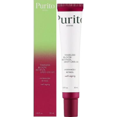 PURITO SEOUL - Timeless Bloom Retinol Spot Cream, Przeciwzmarszczkowy krem z retinolem do stosowania punktowego, 30ml