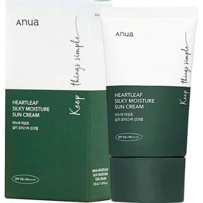ANUA - heartleaf silky moisture sunscreen SPF 50+ PA++++, 50ml - krem z filtrem
