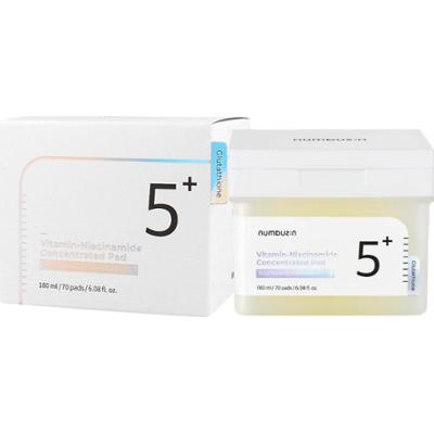 Numbuzin - No.5 Vitamin-Niacinamide Concentrated Pad, 70szt./180ml - płatki z niacynamidem do twarzy