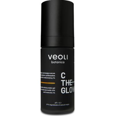 Veoli Botanica - C THE GLOW rozjaśniająco-wyciszające serum wodno-żelowe z glukozydem askorbylu 10% i trokserutyną 1%, 30ml
