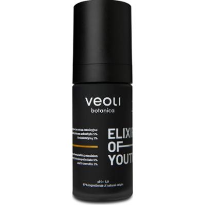 Veoli Botanica - ELIXIR OF YOUTH rozjaśniająco – odżywcze serum emulsyjne z tetraizopalmitynianem askorbylu 5% i trokserutyną 1%, 30ml