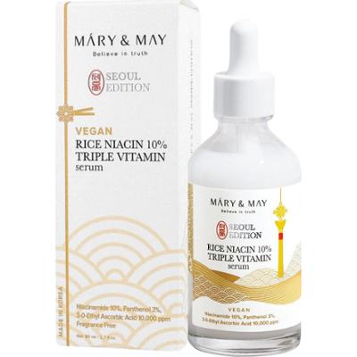 Mary&May - Seoul Edition Vegan Rice Niacin 10% Triple Vitamin Serum, 80ml - rozjaśniające serum do twarzy