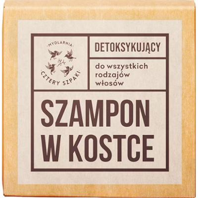 CZTERY SZPAKI - Szampon detoksykujący do włosów w kostce, 75g