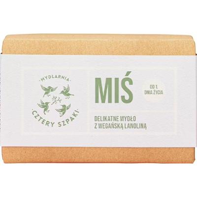CZTERY SZPAKI - Mydło Miś z wegańską lanoliną, delikatne, 110g