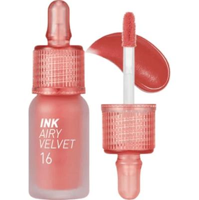 Peripera - Ink Airy Velvet 016 Favorite Orange Pink, 4g - tint to ust w odcieniu pomarańczowego różu
