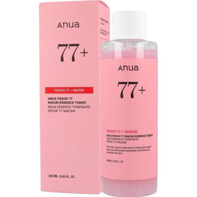 ANUA - Peach 77 Niacin Essence Toner, 250ml - rozświetlający tonik do twarzy