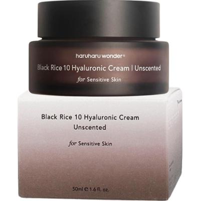 HaruHaru Wonder - Black Rice 10 Hyaluronic Cream Unscented, 50ml - nawilżający krem do twarzy