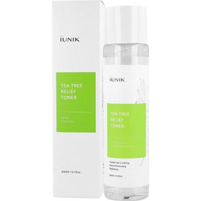 iUNIK - Tea Tree Relief Toner, 200 ml - kojący tonik do twarzy