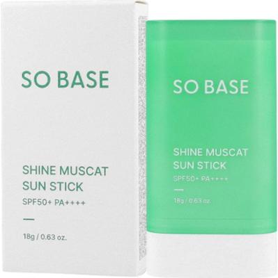 SO BASE - Shine Muscat Sun Stick SPF50+ PA++++, 18g - odświeżający filtr przeciwsłoneczny w sticku z ekstraktem z winogron