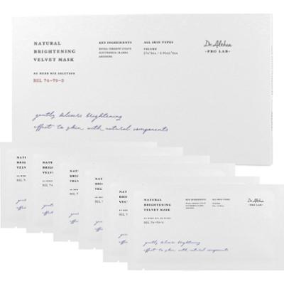 Dr.Althea - Natural Brightening Velvet Mask, 6szt - zestaw rozjaśniających masek w płachcie