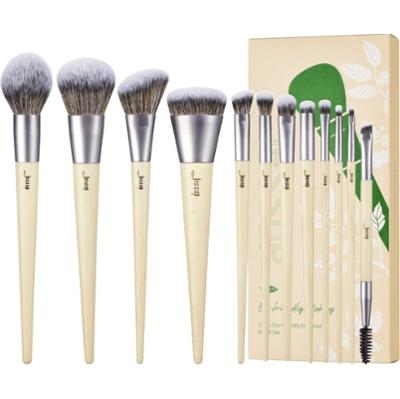 Jessup - Eco-friendly Essential Brush Set, 12 szt. - zestaw pędzli do makijażu twarzy i oczu ekologiczny