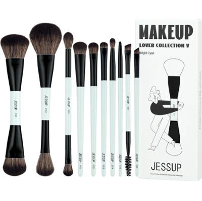 Jessup - Duo-End Brush Versatility Collection, 14/10 szt. - zestaw dwustronnych pędzli do makijażu twarzy i oczu błękitnych