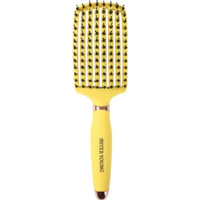 SISTER YOUNG - OVIA LEMON BV - Szczotka do Włosów z Naturalnego Włosia Dzika z Wentylacją, Żółta