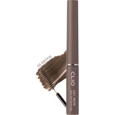 CLIO - Kill Brow Slim Ash Browcara #04 Ash Gray, 3g - tusz do brwi w odcieniu chłodnym popielatym