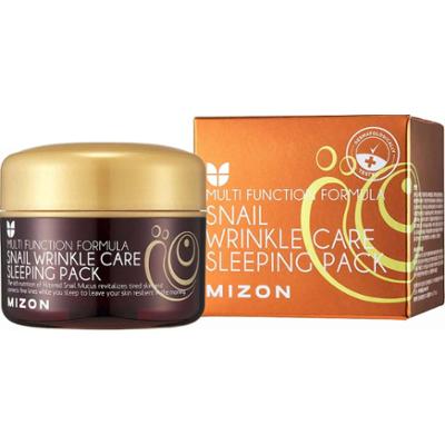 MIZON - Snail Wrinkle Care Sleeping Pack, 80 ml - przeciwzmarszczkowy krem-maska na noc