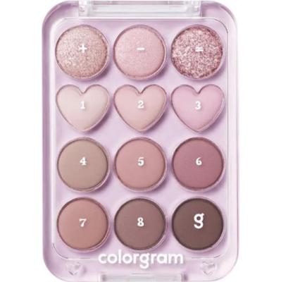 Colorgram - Pin Point Eyeshadow Palette #02 Pink + Mauve, 9.9g - paleta 12 cieni do powiek w odcieniach różowych i mauve