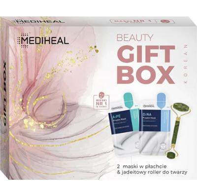 MEDIHEAL - Zestaw 2 maseczek + Roller z zielonego Jadeitu