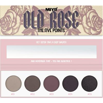 MIYO - Five Points 03 Old Rose, 6.5g - paleta 5 cieni do powiek w odcieniach różanych