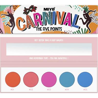 MIYO - Five Points 06 Carnival, 6.5g - paleta 5 cieni do powiek w odcieniach neonowych