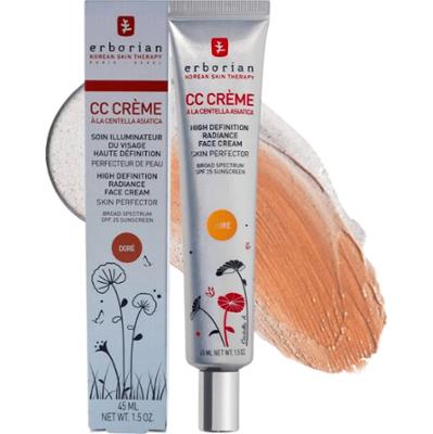 ERBORIAN - CC Creme a la Centella Asiatica SPF 25 Dore, 45ml - ciepły korygujący krem koloryzujący z wąkrotką azjatycką w odcieniu złocistym