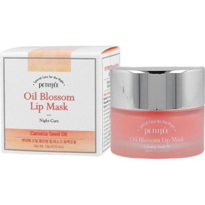 Petitfee - Oil Blossom Lip Mask Camelia Seed Oil, 15g - nawilżająca maseczka do ust na noc