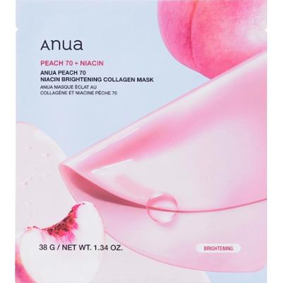 ANUA - Peach 70 Niacin Brightening Collagen Mask, 38 g - rozjaśniająca żelowa maska do twarzy