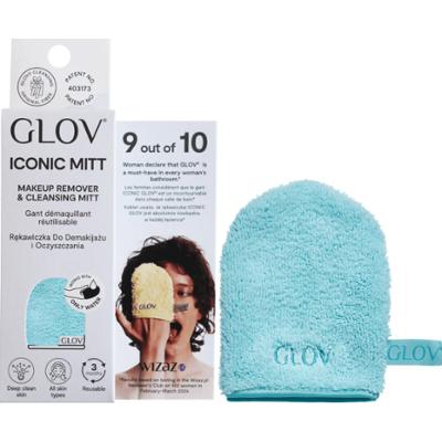 GLOV - ICONIC MITT Blue Lagoon, 1 szt - rękawiczka do demakijażu i oczyszczania twarzy, niebieska