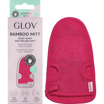 GLOV - Bamboo Mitt Body Wash And Peeling Mitt Pink, 1 szt - rękawica do mycia ciała i peelingu, różowa