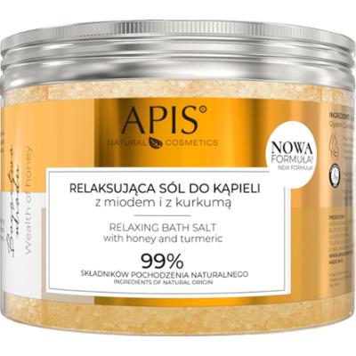 APIS - Bogactwo Miodu - Relaksująca sól do kąpieli z miodem i kurkumą, 650g