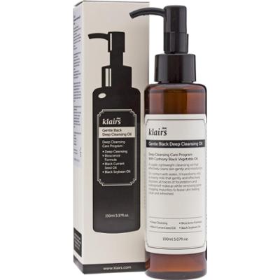 KLAIRS - Gentle Black Deep Cleansing Oil, 150ml - delikatny olejek do demakijażu