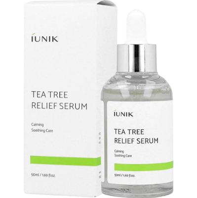 iUNIK - Tea Tree Relief Serum, 50 ml - kojące serum do twarzy