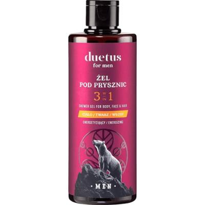 DUETUS - FOR MEN Shower Gel For Body, Face & Hair, 300 ml - energetyzujący żel pod prysznic 3w1