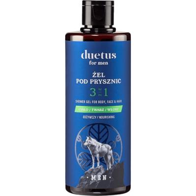 DUETUS - FOR MEN Shower Gel For Body, Face & Hair, 300 ml - odżywczy żel pod prysznic 3w1