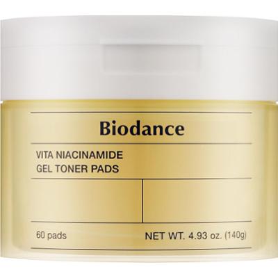 BIODANCE - Vita Niacinamide Gel Toner Pad, 60 szt - rozjaśniające płatki tonizujące do twarzy