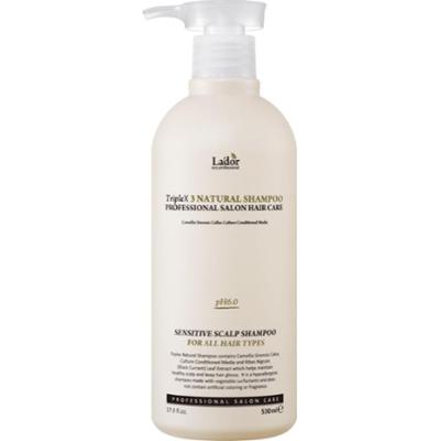 LADOR - Triplex3 Natural Shampoo, 530 ml - szampon do wrażliwej skóry głowy