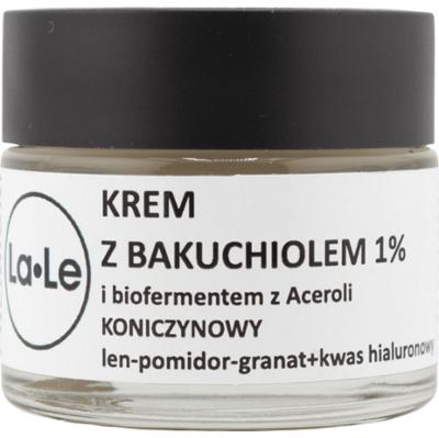 La-Le - Krem z bakuchiolem 1% i biofermentem z aceroli- koniczynowy, 50ml