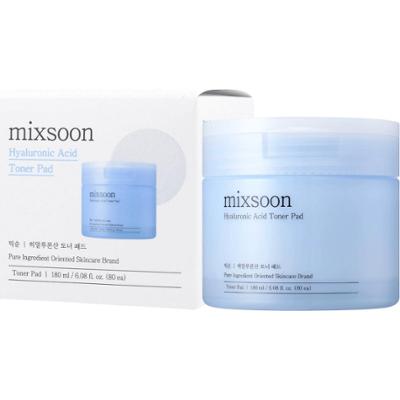 MIXSOON - Hyaluronic Acid Toner Pad, 80 szt - nawilżające płatki tonizujące do twarzy